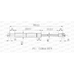 Molla A Gas Portellone posteriore destro/Sinistro per Smart Fortwo GSR6010.00 - 80-GSR6010.00 - 80-GSR6010.00