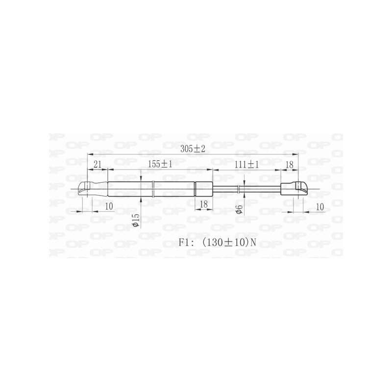 Molla A Gas Portellone posteriore destro/Sinistro per Smart Fortwo GSR6010.00