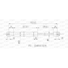 Molla A Gas Portellone posteriore destro/Sinistro per Renault Clio GSR6011.00 - 80-GSR6011.00 - 80-GSR6011.00