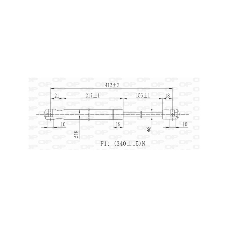 Molla A Gas Portellone posteriore destro/Sinistro per Renault Clio GSR6011.00