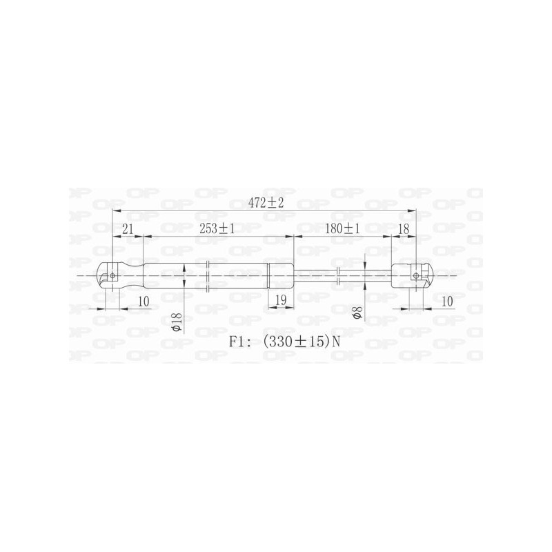 Molla A Gas Portellone posteriore destro/Sinistro per Fiat Punto (188) e Punto (3 Porte) (188) GSR6013.00