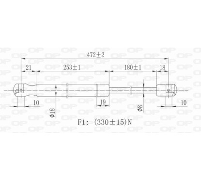Molla A Gas Portellone posteriore destro/Sinistro per Fiat Punto (188) e Punto (3 Porte) (188) GSR6013.00 - 80-GSR6013.00 -