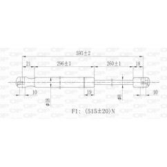 Molla A Gas Portellone posteriore destro/Sinistro per Renault Megane e Scenic GSR6014.00 - 80-GSR6014.00 - 80-GSR6014.00