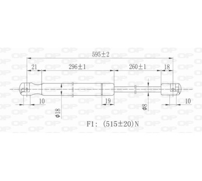 Molla A Gas Portellone posteriore destro/Sinistro per Renault Megane e Scenic GSR6014.00 - 80-GSR6014.00 - 80-GSR6014.00