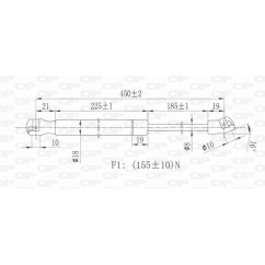 Molla A Gas Lunotto posteriore destro/Sinistro per Jeep Cherokee GSR6015.00 - 80-GSR6015.00 - 80-GSR6015.00