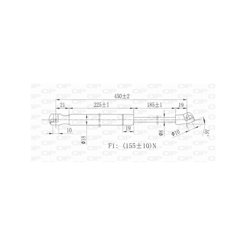 Molla A Gas Lunotto posteriore destro/Sinistro per Jeep Cherokee GSR6015.00