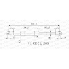 Molla A Gas Cofano anteriore destro/Sinistro per Bmw 3 (E90), 3 (E90/E91) e 3 (E91) Touring e altri modelli GSR6017.00 -