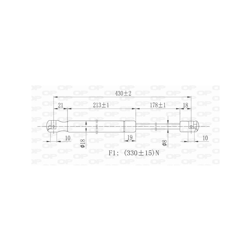 Molla A Gas Portellone posteriore destro/Sinistro per Volkswagen Polo GSR6021.00