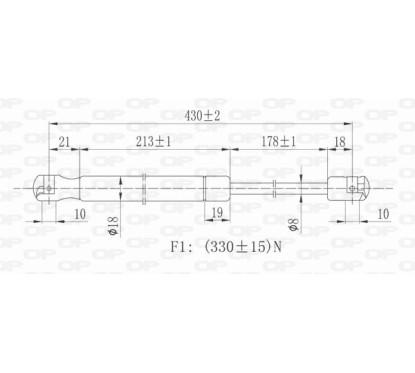 Molla A Gas Portellone posteriore destro/Sinistro per Volkswagen Polo GSR6021.00 - 80-GSR6021.00 - 80-GSR6021.00
