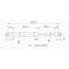 Molla A Gas Portellone posteriore destro/Sinistro per Renault Scenic-Grand Scenic GSR6024.00 - 80-GSR6024.00 - 80-GSR6024.00