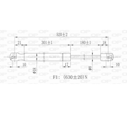 Molla A Gas Portellone posteriore destro/Sinistro per Renault Scenic-Grand Scenic GSR6024.00 - 80-GSR6024.00 - 80-GSR6024.00