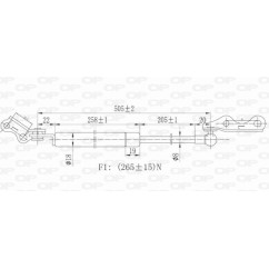 Molla A Gas Portellone posteriore sinistro con Staffa per Toyota Yaris GSR6026.10 - 80-GSR6026.10 - 80-GSR6026.10