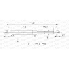 Molla A Gas Cofano anteriore destro/Sinistro per Fiat Multipla (186) GSR6032.00