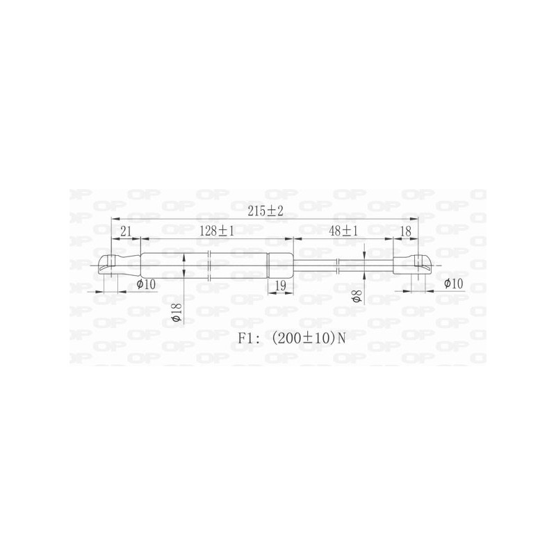 Molla A Gas Cofano anteriore destro/Sinistro per Fiat Multipla (186) GSR6032.00