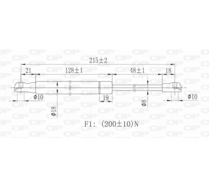 Molla A Gas Cofano anteriore destro/Sinistro per Fiat Multipla (186) GSR6032.00 - 80-GSR6032.00 - 80-GSR6032.00