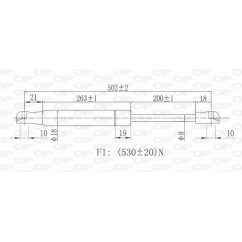 Molla A Gas Portellone posteriore per Audi A4 (8E2_B6), A4 (8Ec_B7) e Volkswagen Bora/Jetta e altri modelli GSR6033.00