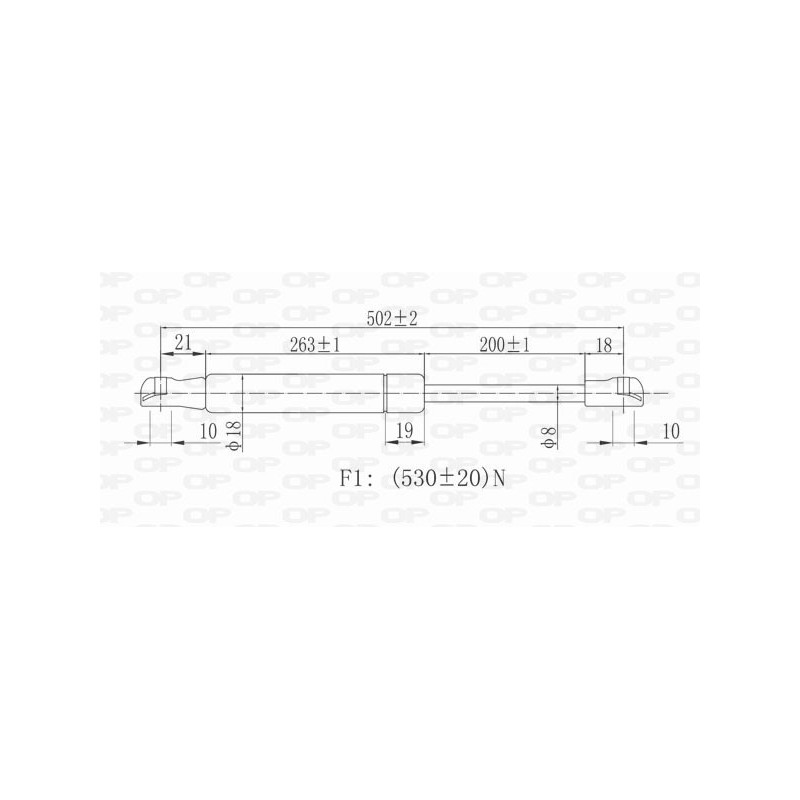 Molla A Gas Portellone posteriore per Audi A4 (8E2_B6), A4 (8Ec_B7) e Volkswagen Bora/Jetta e altri modelli GSR6033.00