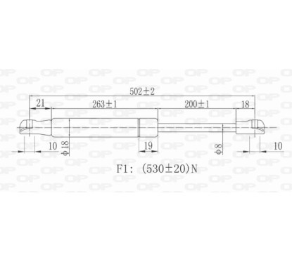 Molla A Gas Portellone posteriore per Audi A4 (8E2_B6), A4 (8Ec_B7) e Volkswagen Bora/Jetta e altri modelli GSR6033.00 -
