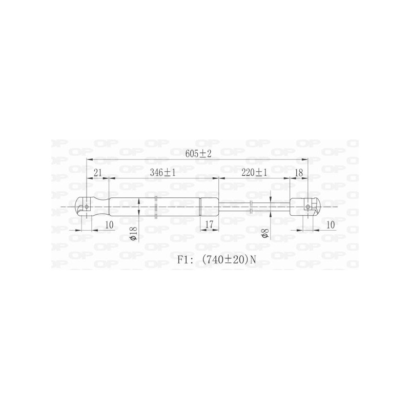 Molla A Gas Portellone posteriore destro/Sinistro per Fiat Stilo (192) GSR6034.00