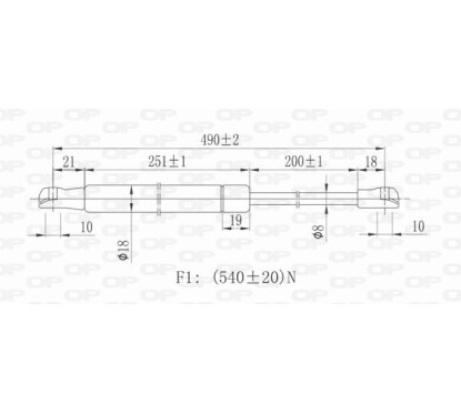 Molla A Gas Portellone posteriore destro/Sinistro per Audi A4 (8E2_B6), A4 (8Ec_B7) e Ford Focus GSR6039.00 - 80-GSR6039.00