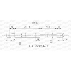 Molla A Gas Portellone posteriore destro/Sinistro per Audi A4 (8K2_B8) e A4 (9**_**) GSR6041.00