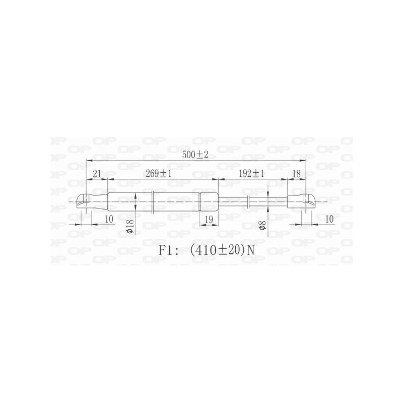 Molla A Gas Portellone posteriore destro/Sinistro per Alfa Romeo Giulietta e Peugeot 308 GSR6043.00