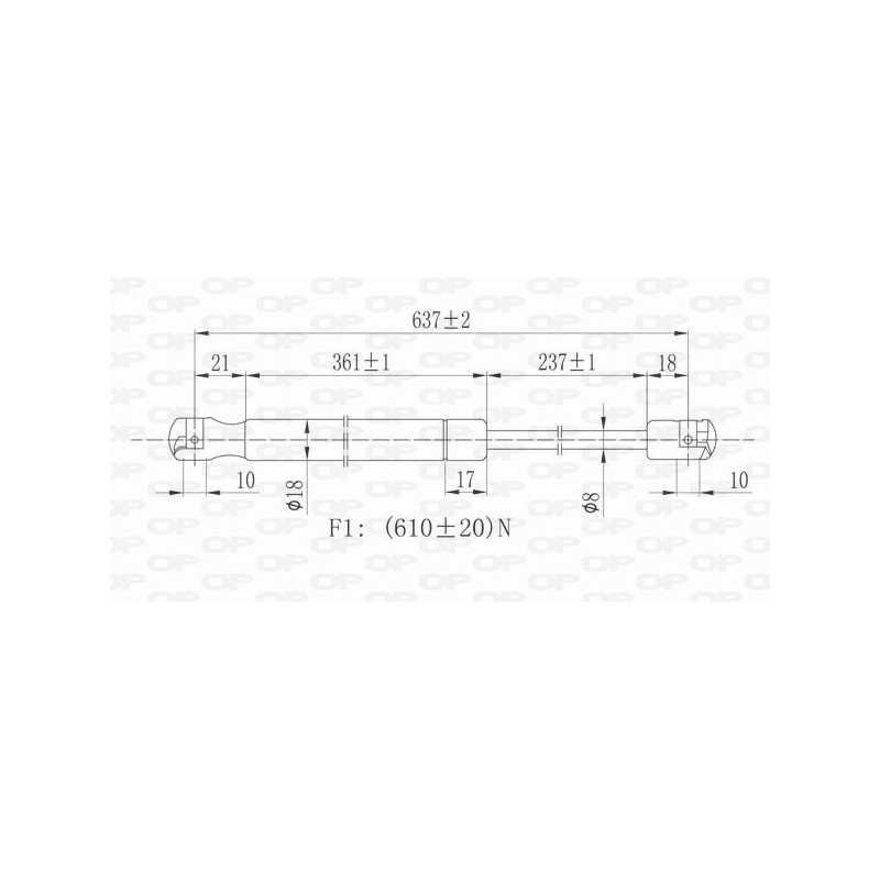 Molla A Gas Portellone posteriore destro/Sinistro per Citroen C4 Picasso GSR6046.00