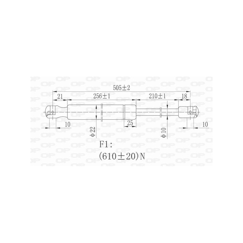 Molla A Gas Portellone posteriore destro/Sinistro per Opel Zafira GSR6049.00