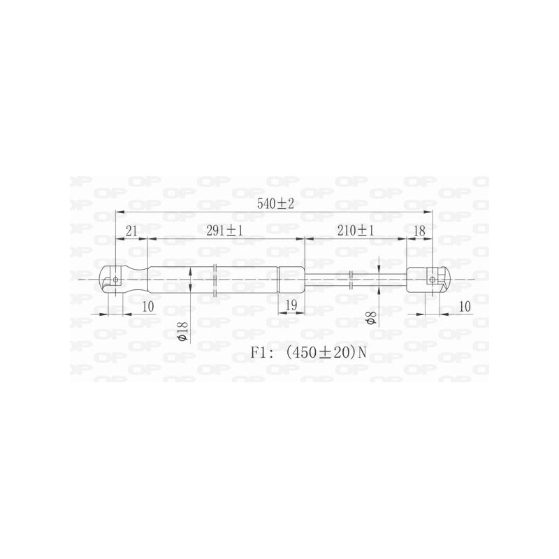 Molla A Gas Portellone posteriore destro/Sinistro per Bmw 3 (E90/E91) e 3 (E91) Touring GSR6051.00