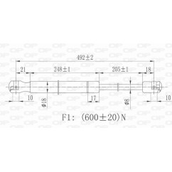 Molla A Gas Portellone posteriore destro/Sinistro per Peugeot 307 GSR6053.00