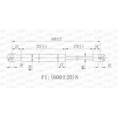 Molla A Gas Portellone posteriore destro/Sinistro per Skoda Fabia GSR6054.00