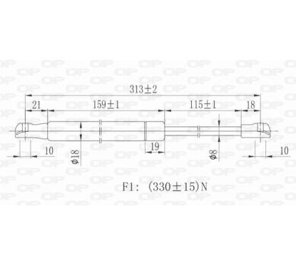 Molla A Gas Cofano anteriore destro/Sinistro per Bmw 5 (E60/E61) e 5 (E60N/E61N) GSR6060.00 - 80-GSR6060.00 - 80-GSR6060.00
