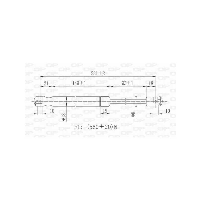 Molla A Gas Portellone posteriore destro/Sinistro per Mercedes Slk (R171) GSR6062.00
