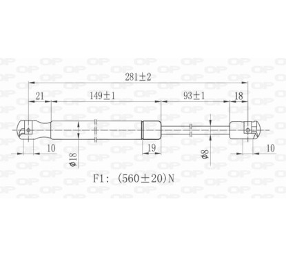 Molla A Gas Portellone posteriore destro/Sinistro per Mercedes Slk (R171) GSR6062.00 - 80-GSR6062.00 - 80-GSR6062.00