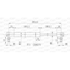 Molla A Gas Cofano anteriore destro/Sinistro per Jeep Grand Cherokee GSR6067.00 - 80-GSR6067.00 - 80-GSR6067.00