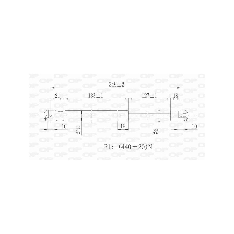 Molla A Gas Portellone posteriore destro/Sinistro per Mercedes Slk (R170) GSR6070.00