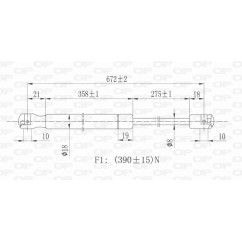 Molla A Gas Portellone posteriore destro/Sinistro per Citroen Xsara Picasso (N68_) GSR6079.00