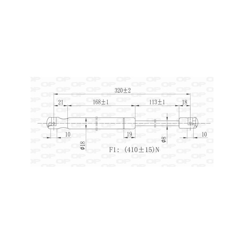 Molla A Gas Cofano anteriore destro/Sinistro per Land Rover Freelander GSR6090.00