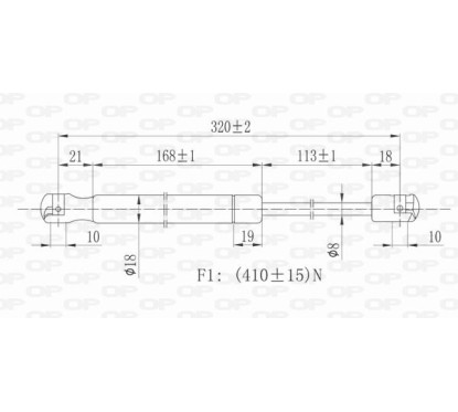 Molla A Gas Cofano anteriore destro/Sinistro per Land Rover Freelander GSR6090.00 - 80-GSR6090.00 - 80-GSR6090.00