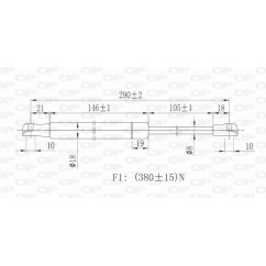 Molla A Gas Portellone posteriore destro/Sinistro per Alfa Romeo 159 (939) GSR6091.00 - 80-GSR6091.00 - 80-GSR6091.00