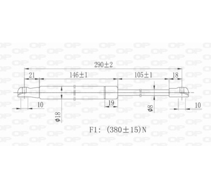 Molla A Gas Portellone posteriore destro/Sinistro per Alfa Romeo 159 (939) GSR6091.00 - 80-GSR6091.00 - 80-GSR6091.00