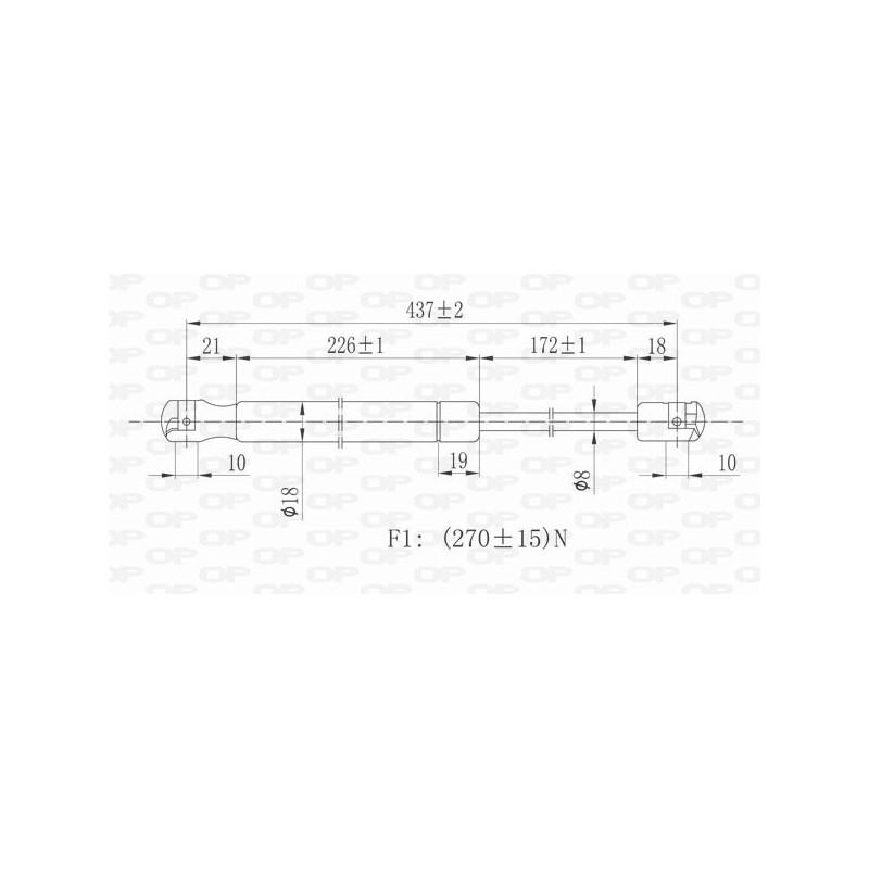 Molla A Gas Cofano anteriore destro/Sinistro per Jeep Cherokee GSR6093.00