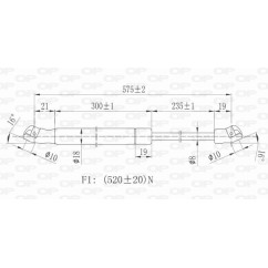 Molla A Gas Portellone posteriore destro/Sinistro per Opel Astra G GSR6100.00