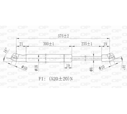 Molla A Gas Portellone posteriore destro/Sinistro per Opel Astra G GSR6100.00 - 80-GSR6100.00 - 80-GSR6100.00