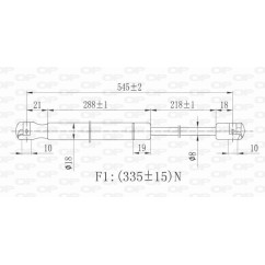 Molla A Gas Portellone posteriore destro/Sinistro per Ford Fiesta (MK6) GSR6102.00