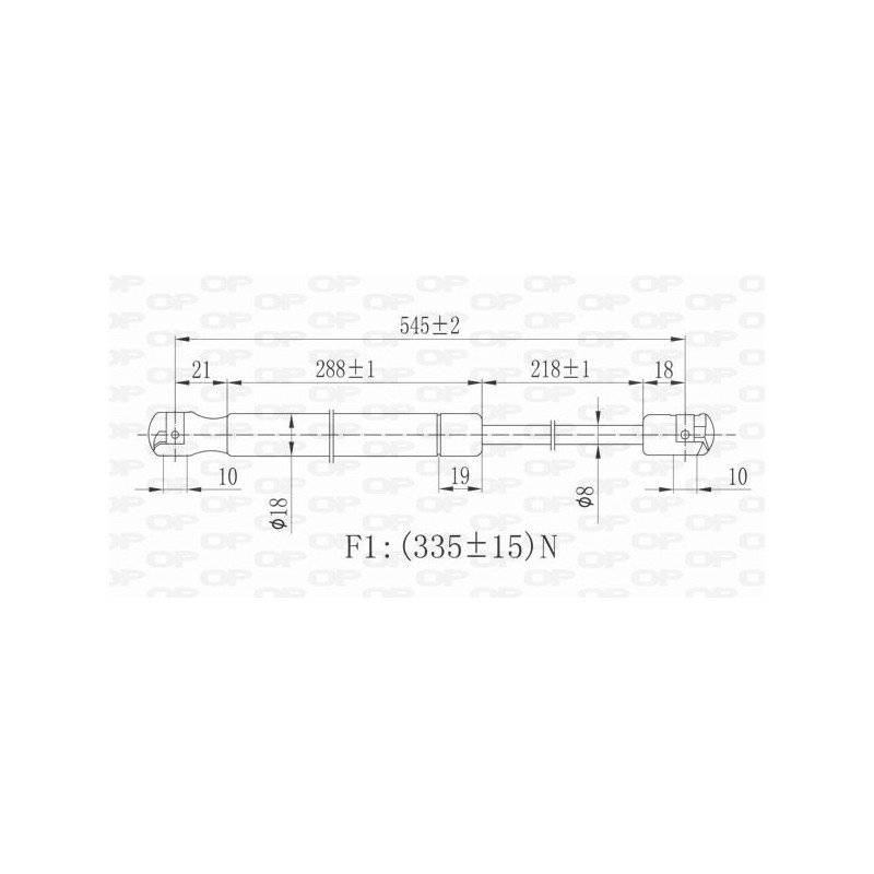 Molla A Gas Portellone posteriore destro/Sinistro per Ford Fiesta (MK6) GSR6102.00