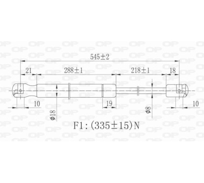 Molla A Gas Portellone posteriore destro/Sinistro per Ford Fiesta (MK6) GSR6102.00 - 80-GSR6102.00 - 80-GSR6102.00