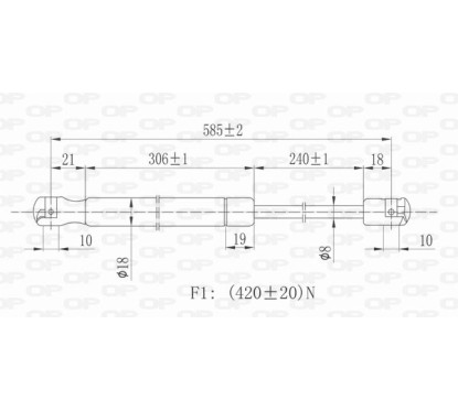 Molla A Gas Portellone posteriore destro/Sinistro per Ford Focus GSR6105.00 - 80-GSR6105.00 - 80-GSR6105.00