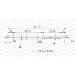 Molla A Gas Portellone posteriore destro/Sinistro per Renault Clio GSR6108.00