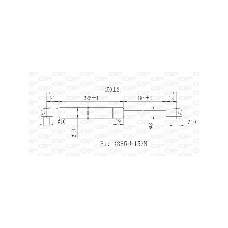Molla A Gas Portellone posteriore destro/Sinistro per Renault Clio GSR6108.00
